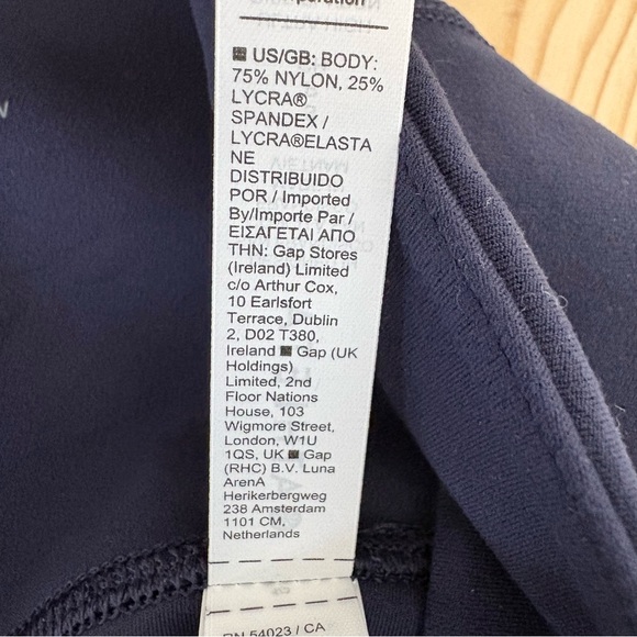 Athleta Ultra High Rise Elation Tight Leggings NWT Navy Blue Compression - Picture 7 of 7